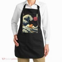 Capybara Japanese Kanagawa Wave Funny Surf Animal Apron thumb 2