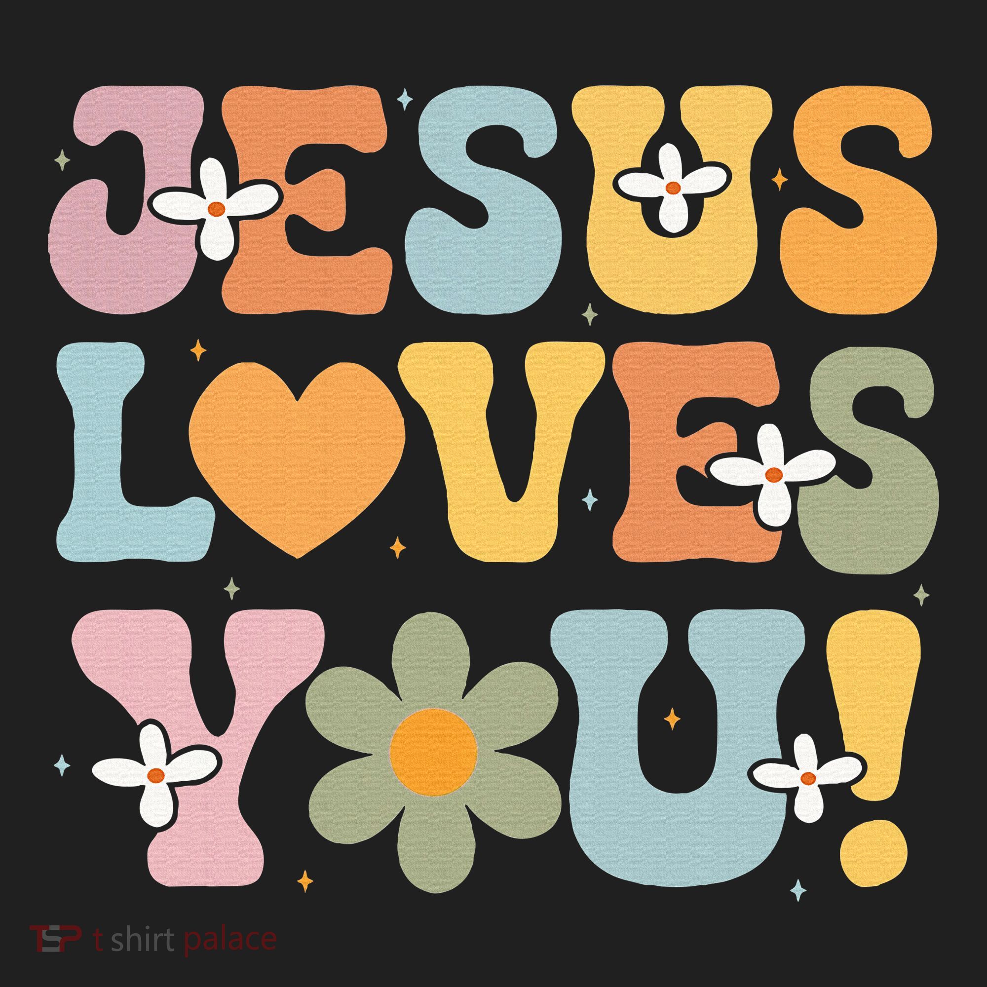 Cute Jesus Loves You Groovy Christian Beanie