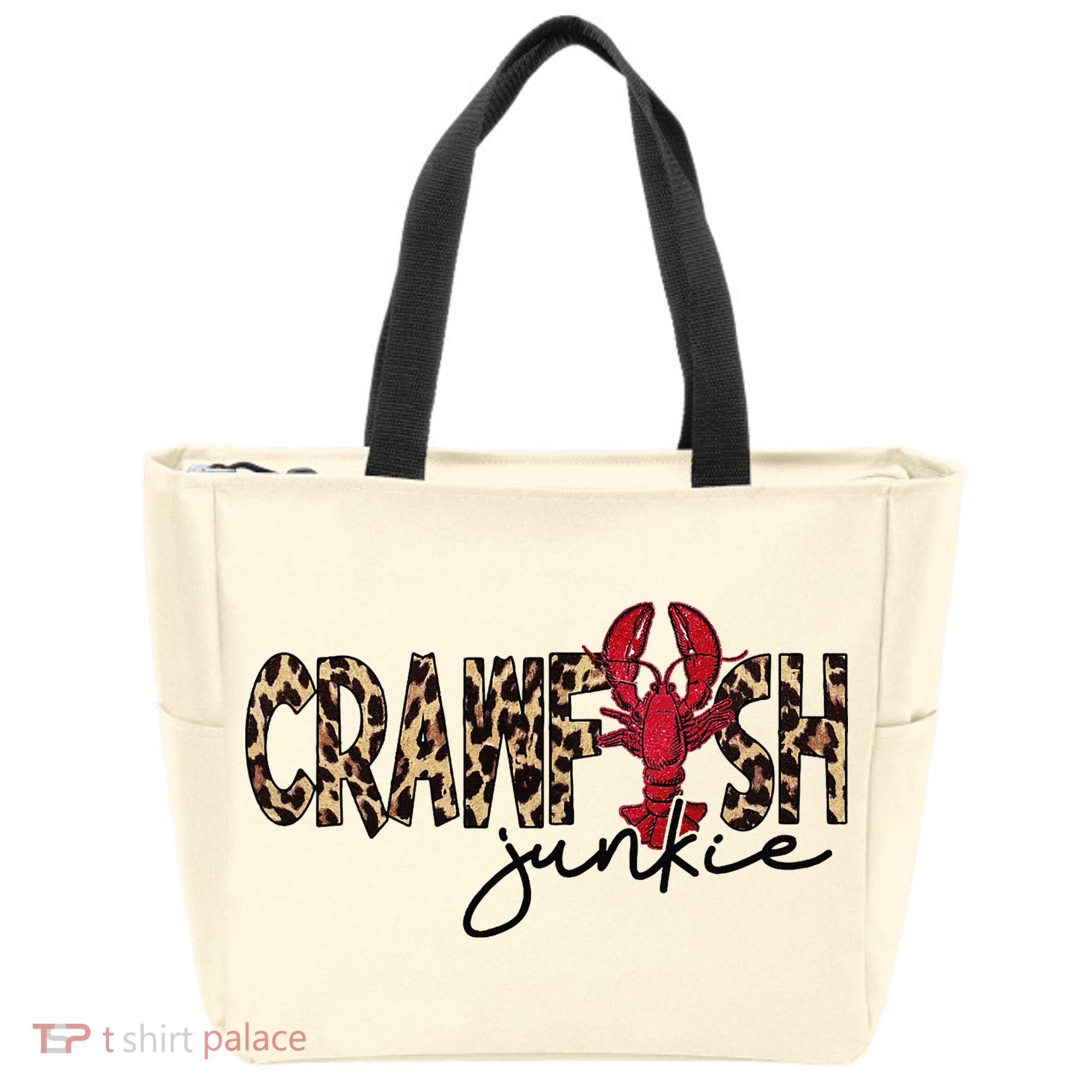 Crawfish Junkie Leopard Cheetah Crawfish Lover Tote Bag