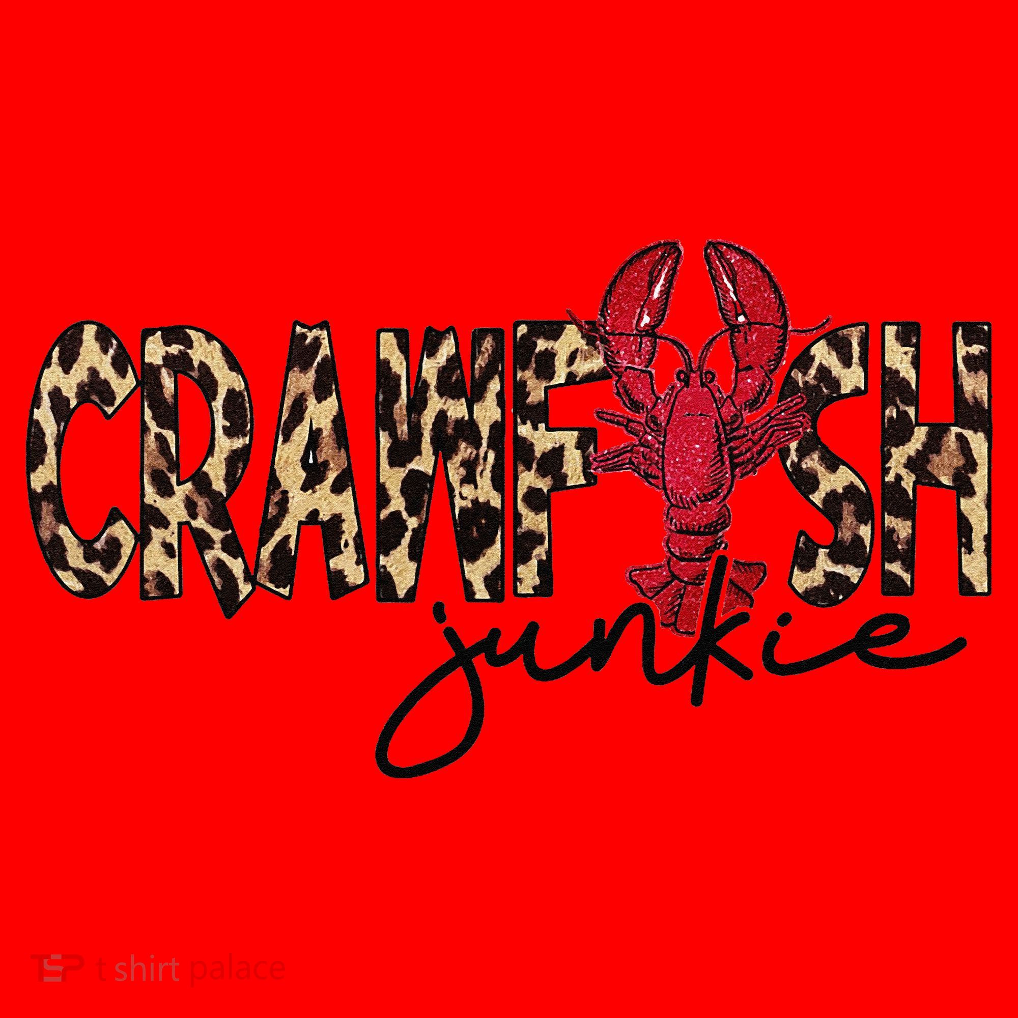 Crawfish Junkie Leopard Cheetah Crawfish Lover Santa Hat