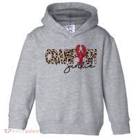 Crawfish Junkie Leopard Cheetah Crawfish Lover Toddler Hoodie thumb 0