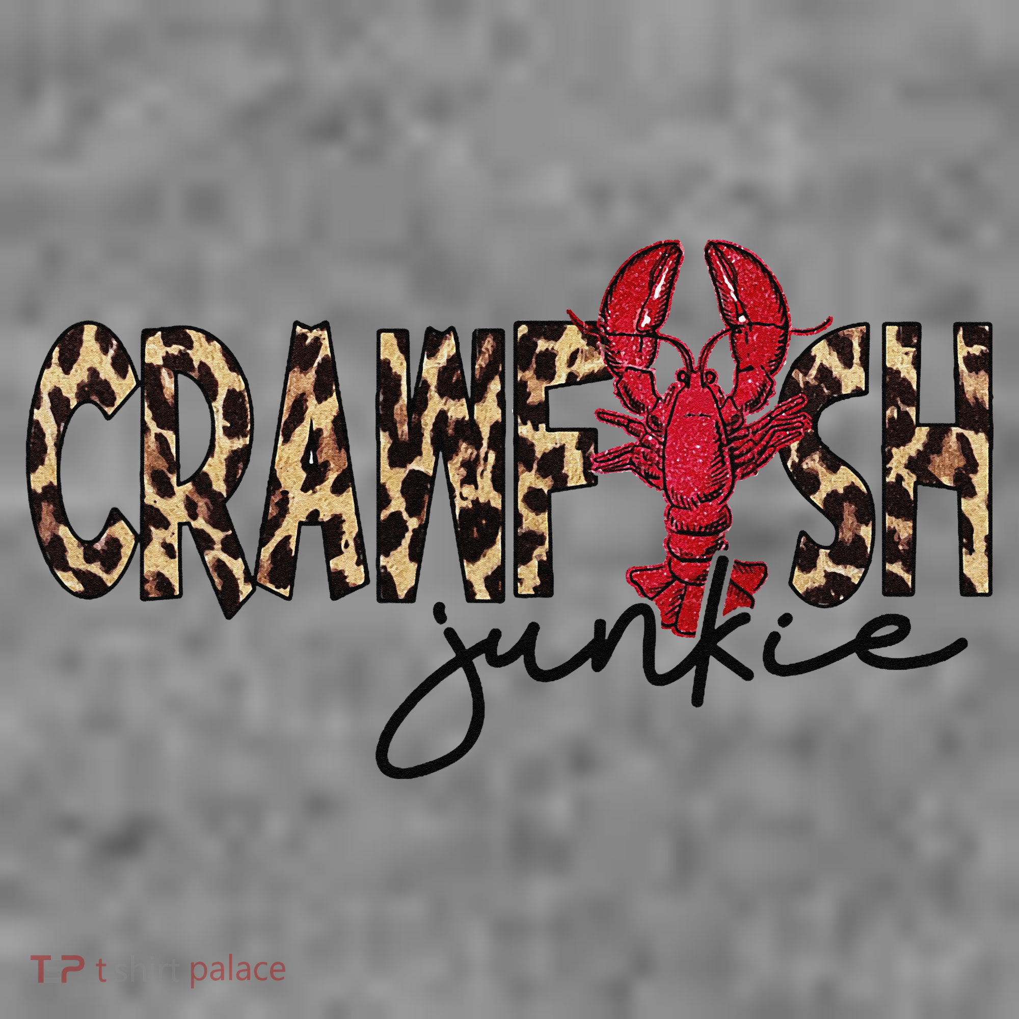 Crawfish Junkie Leopard Cheetah Crawfish Lover Toddler Hoodie