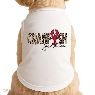 Crawfish Junkie Leopard Cheetah Crawfish Lover Doggie Tank