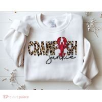 Crawfish Junkie Leopard Cheetah Crawfish Lover Sweatshirt thumb 2