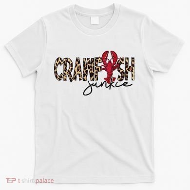 Crawfish Junkie Leopard Cheetah Crawfish Lover T-Shirt