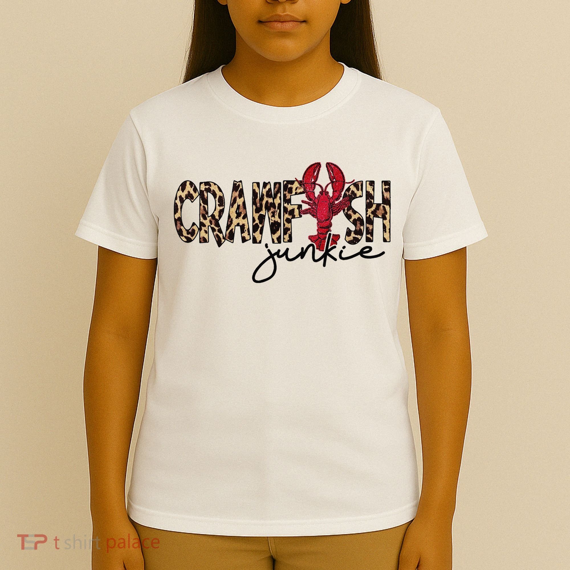 Crawfish Junkie Leopard Cheetah Crawfish Lover T-Shirt