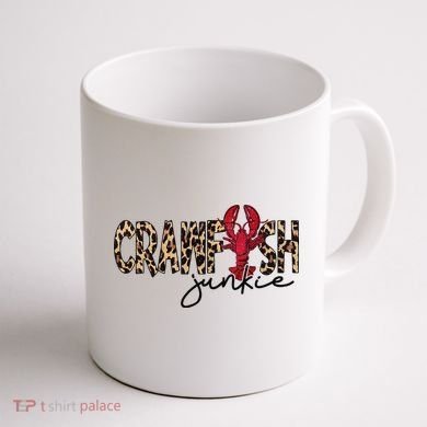 Crawfish Junkie Leopard Cheetah Crawfish Lover Coffee Mug back