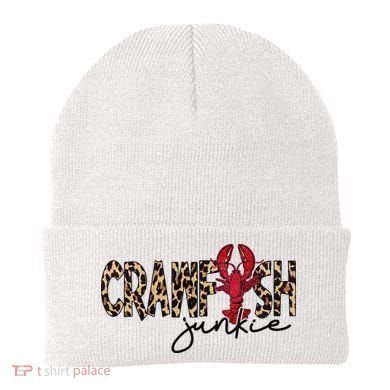 Crawfish Junkie Leopard Cheetah Crawfish Lover Beanie