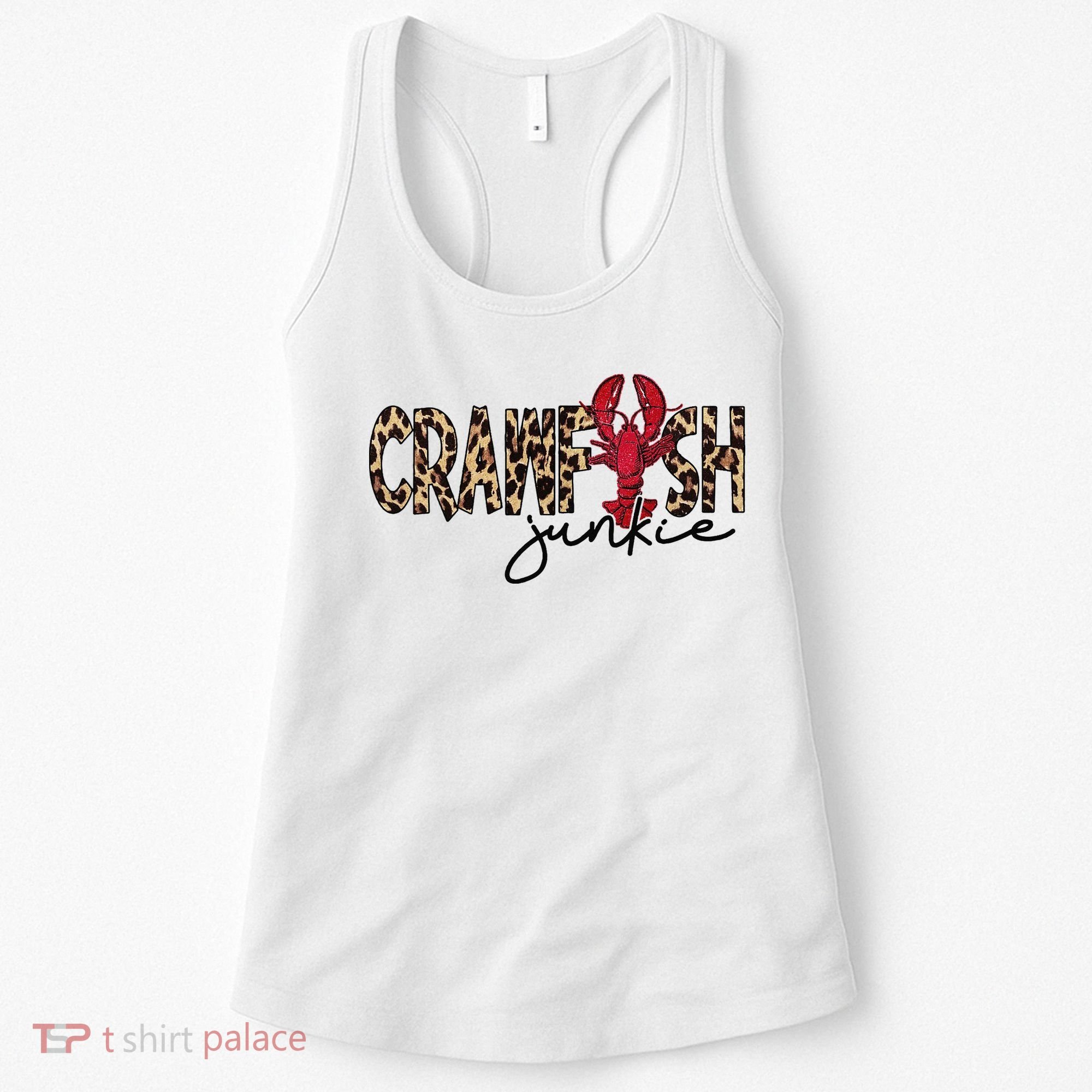 Crawfish Junkie Leopard Cheetah Crawfish Lover Women's Tank Top