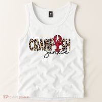 Crawfish Junkie Leopard Cheetah Crawfish Lover Tank Top thumb 2