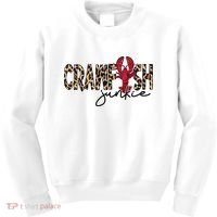 Crawfish Junkie Leopard Cheetah Crawfish Lover Kids Sweatshirt thumb 0