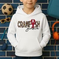 Crawfish Junkie Leopard Cheetah Crawfish Lover Kids Hoodie thumb 2