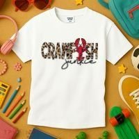 Crawfish Junkie Leopard Cheetah Crawfish Lover Kids T-Shirt thumb 3
