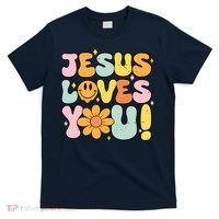 Christian Jesus Loves You Groovy Cute Vintage Vintage T-Shirt thumb 0