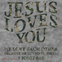 Camo Jesus Loves You White Christian God Son Brother Toddler Hoodie thumb 2