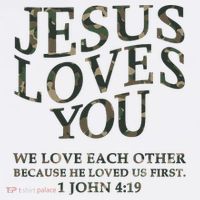 Camo Jesus Loves You White Christian God Son Brother Women's Hoodie thumb 2