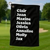 Clair Joan Maxine Jessica Olivia Annalise Molly Jax Golf Towel thumb 1