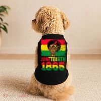 Celebrate Juneteenth Messy Bun Black Women 1865 Juneteenth Doggie Tank thumb 2
