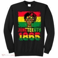 Celebrate Juneteenth Messy Bun Black Women 1865 Juneteenth Sweatshirt thumb 0