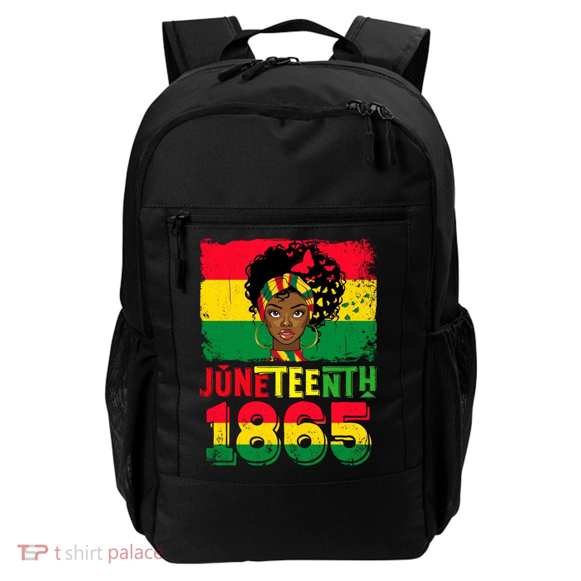 Celebrate Juneteenth Messy Bun Black Women 1865 Juneteenth Backpack