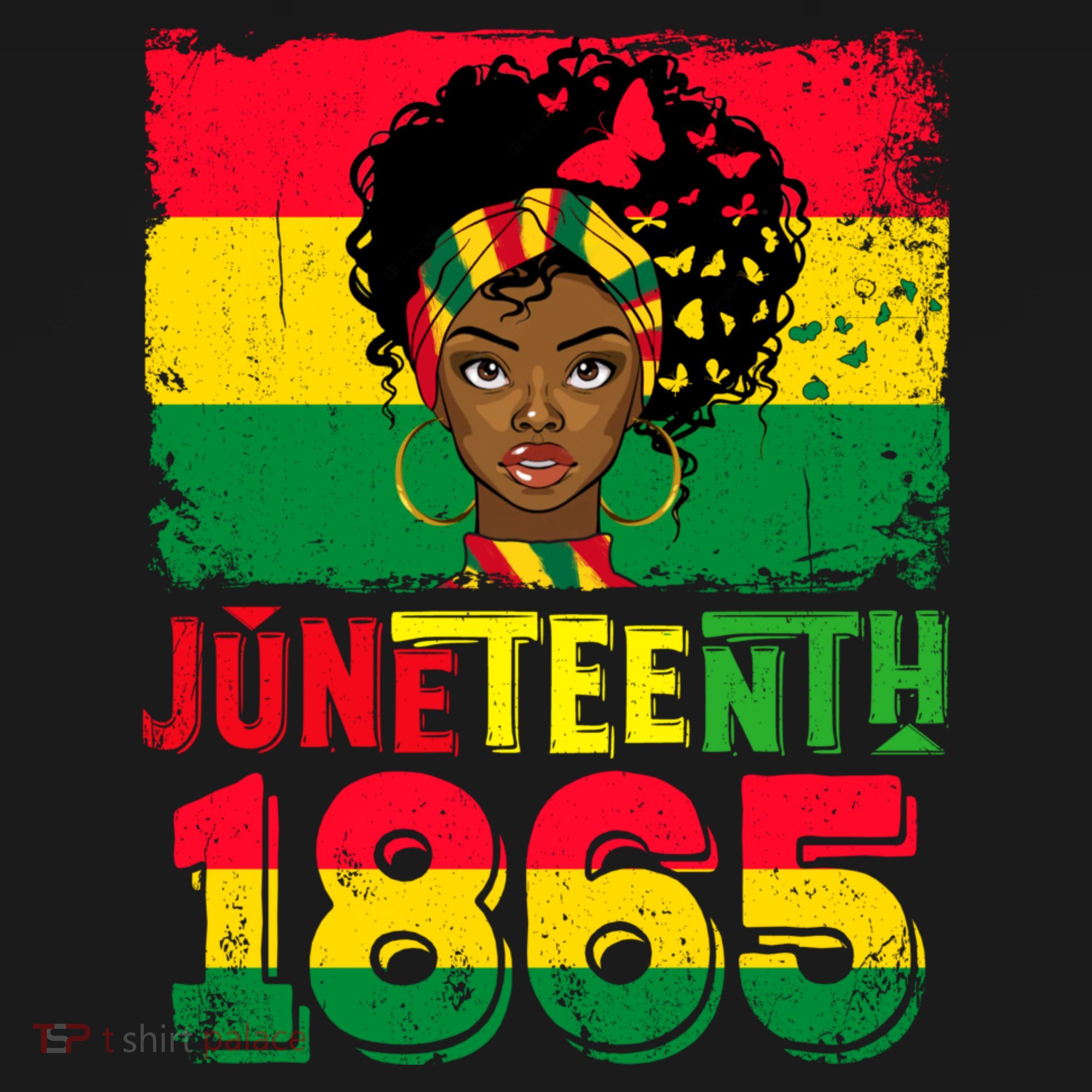 Celebrate Juneteenth Messy Bun Black Women 1865 Juneteenth Polo