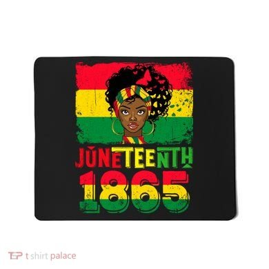 Celebrate Juneteenth Messy Bun Black Women 1865 Juneteenth Mousepad