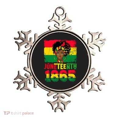 Celebrate Juneteenth Messy Bun Black Women 1865 Juneteenth Ornament