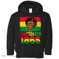 Celebrate Juneteenth Messy Bun Black Women 1865 Juneteenth Toddler Hoodie thumb 0