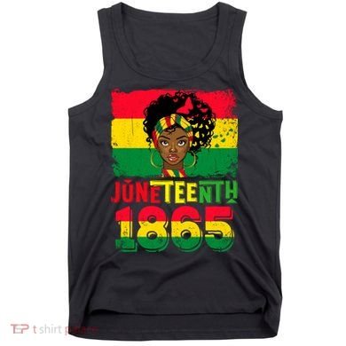 Celebrate Juneteenth Messy Bun Black Women 1865 Juneteenth Tank Top