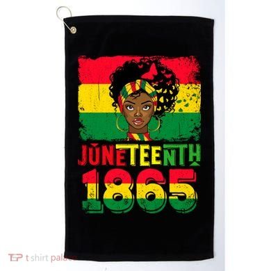 Celebrate Juneteenth Messy Bun Black Women 1865 Juneteenth Golf Towel
