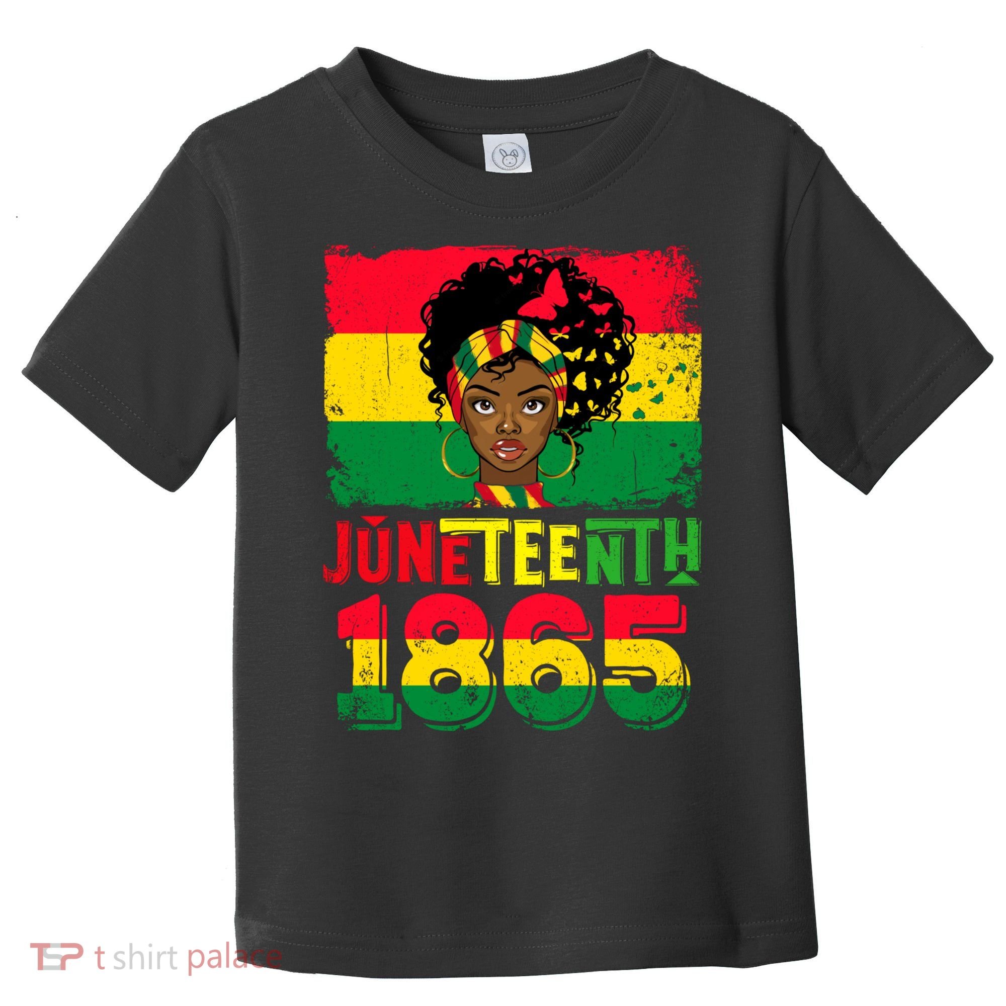 Celebrate Juneteenth Messy Bun Black Women 1865 Juneteenth Toddler T-Shirt
