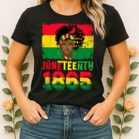 Celebrate Juneteenth Messy Bun Black Women 1865 Juneteenth Women's T-Shirt thumb 2