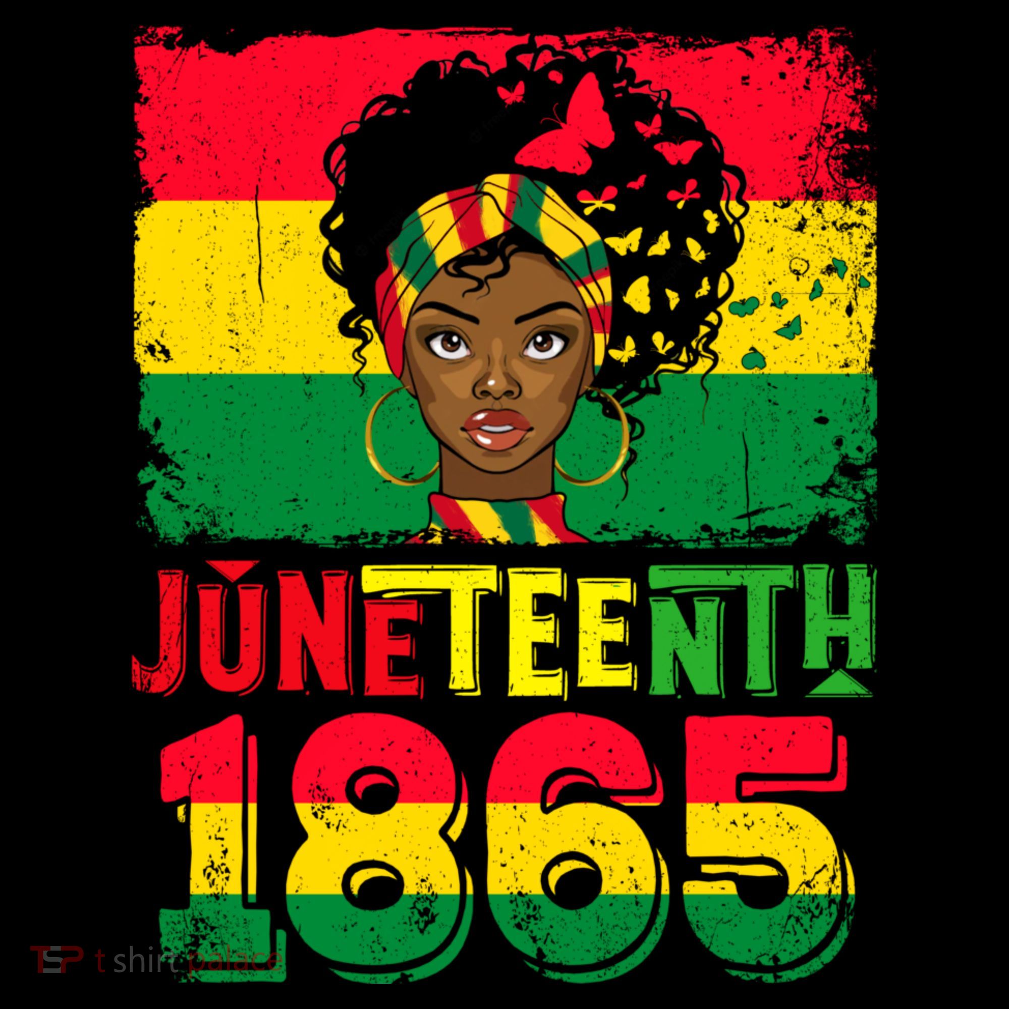 Celebrate Juneteenth Messy Bun Black Women 1865 Juneteenth Women's T-Shirt