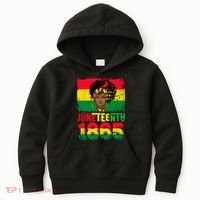 Celebrate Juneteenth Messy Bun Black Women 1865 Juneteenth Kids Hoodie thumb 0