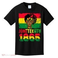 Celebrate Juneteenth Messy Bun Black Women 1865 Juneteenth Kids T-Shirt thumb 0