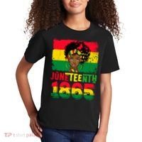 Celebrate Juneteenth Messy Bun Black Women 1865 Juneteenth Kids T-Shirt thumb 2