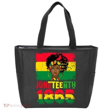 Celebrate Juneteenth Messy Bun Black Women 1865 Juneteenth Tote Bag