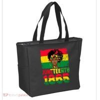 Celebrate Juneteenth Messy Bun Black Women 1865 Juneteenth Tote Bag thumb 2