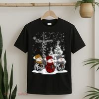 Cross Jesus Merry Christmas Snowman Funny Xmas For Christian T-Shirt thumb 2