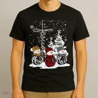 Cross Jesus Merry Christmas Snowman Funny Xmas For Christian T-Shirt thumb 3