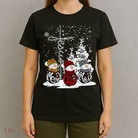 Cross Jesus Merry Christmas Snowman Funny Xmas For Christian T-Shirt thumb 4