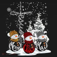Cross Jesus Merry Christmas Snowman Funny Xmas For Christian Women's Tank Top thumb 5