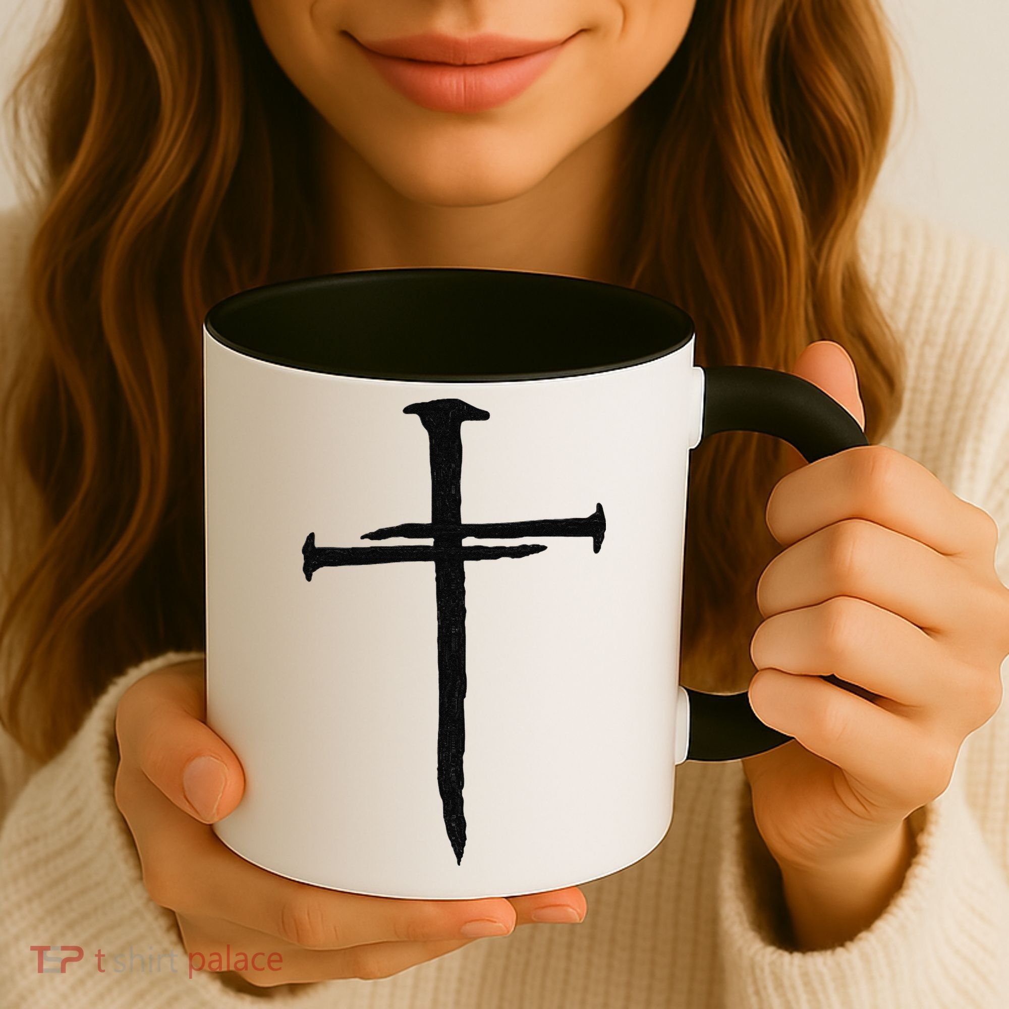 Christian Jesus Nail Cross Coffee Mug