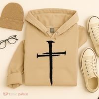 Christian Jesus Nail Cross Hoodie thumb 4