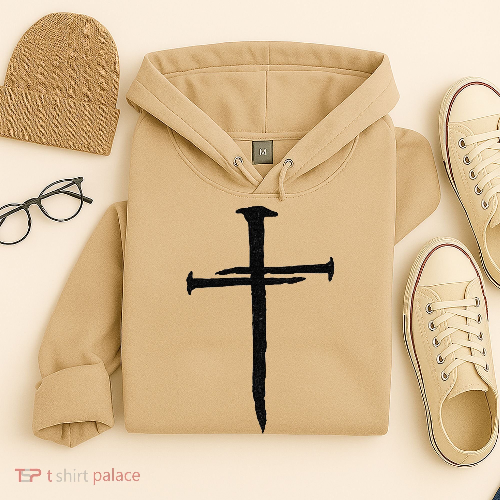 Christian Jesus Nail Cross Hoodie