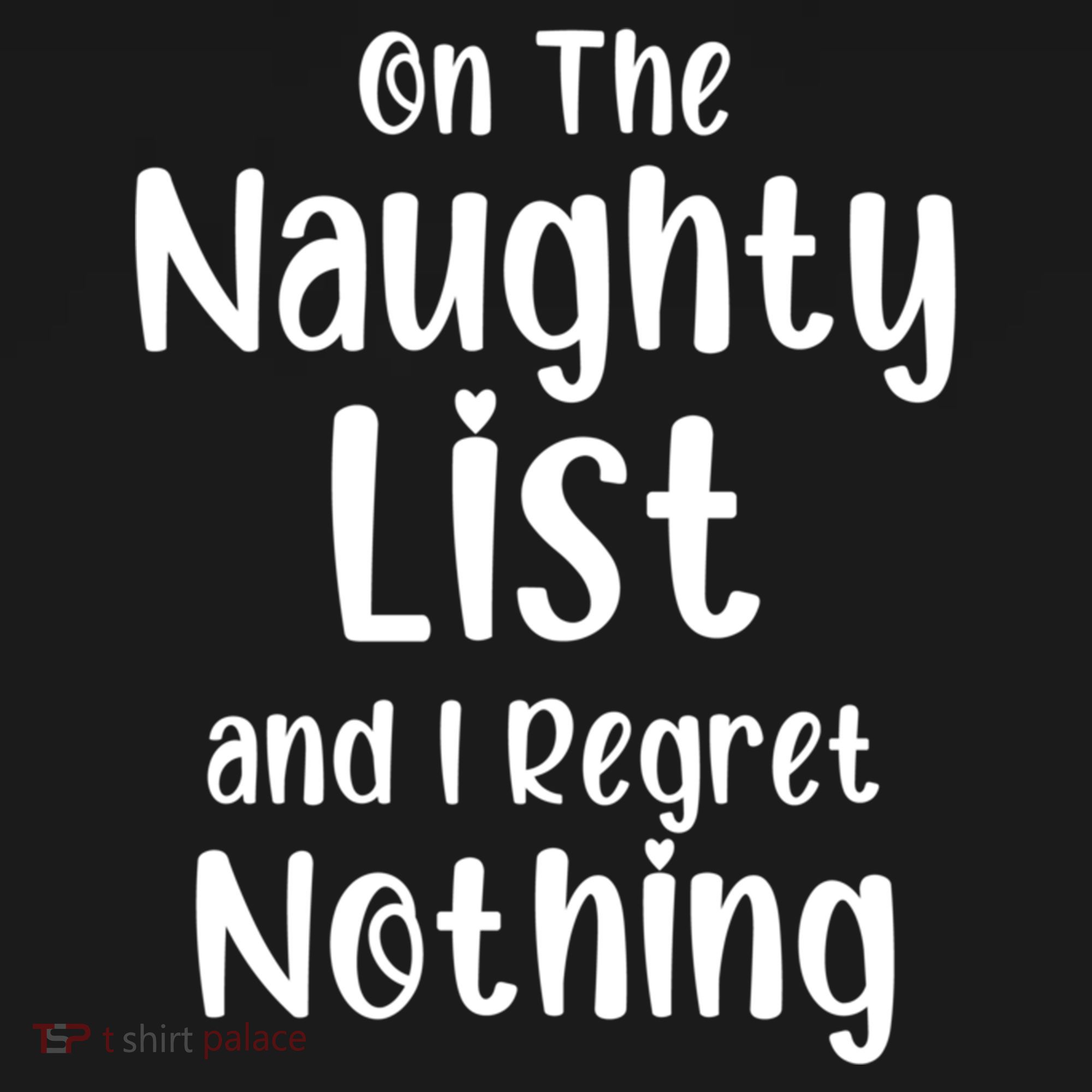 Christmas Joke On Naughty List And I Regret Nothing Funny Gift Doggie Tank