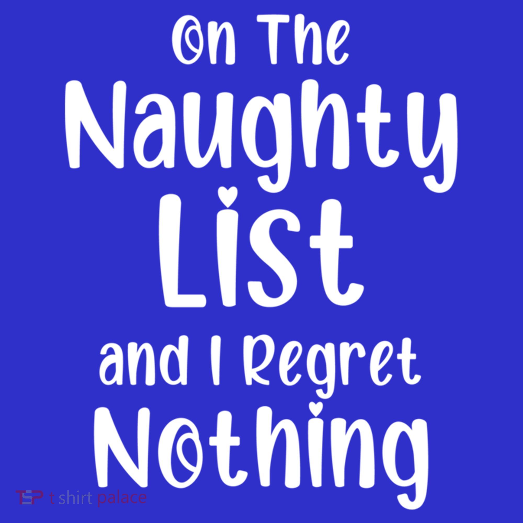 Christmas Joke On Naughty List And I Regret Nothing Funny Gift Apron
