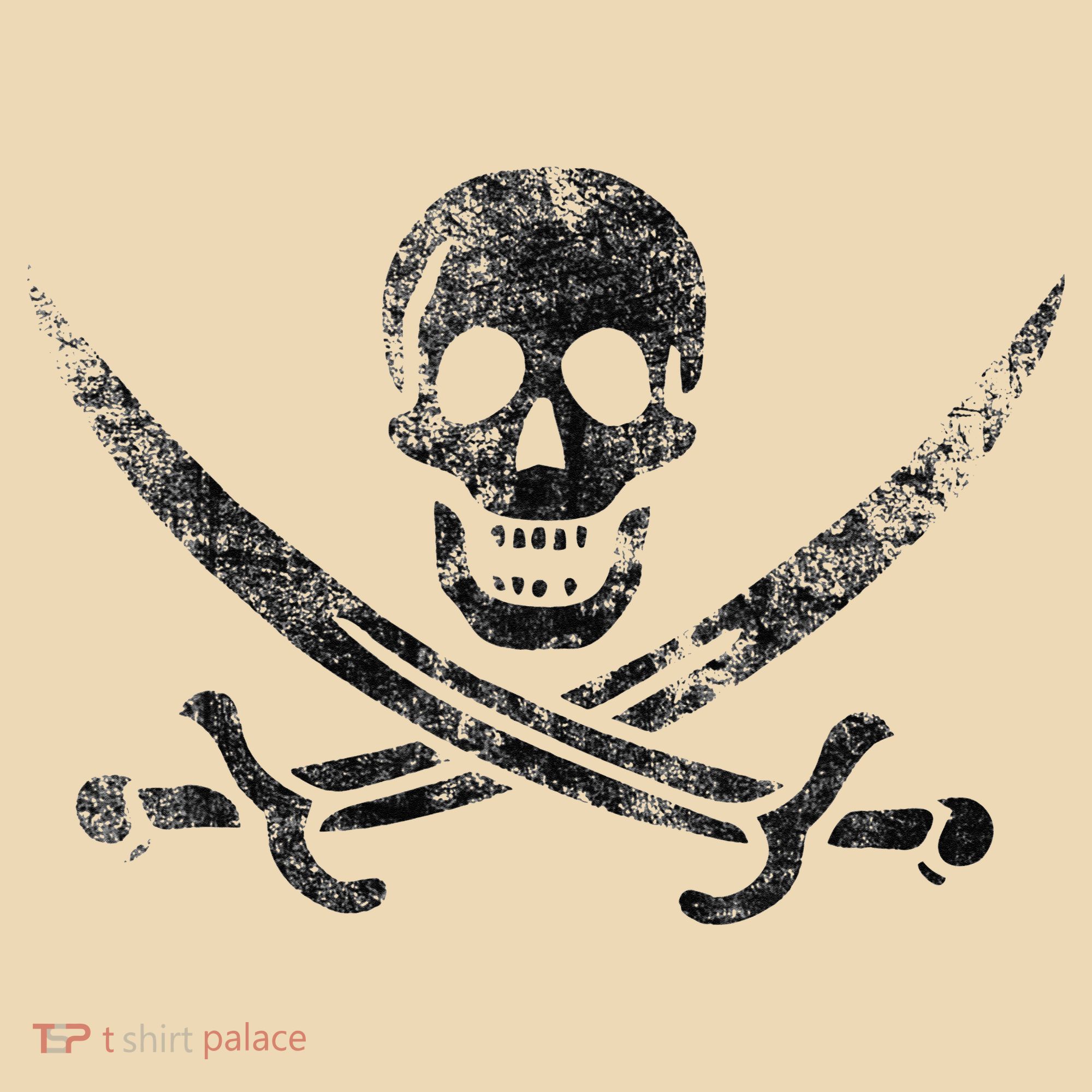 Calico Jack Pirate Flag Jolly Roger Distressed Graphic Tote Bag