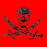 Calico Jack Pirate Flag Jolly Roger Distressed Graphic Santa Hat thumb 1