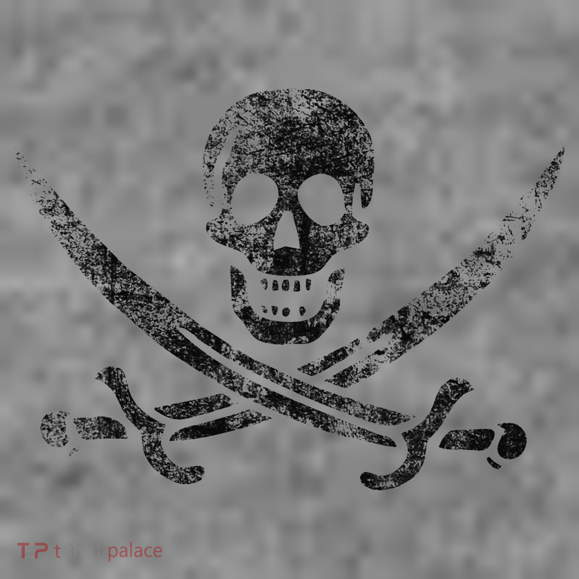 Calico Jack Pirate Flag Jolly Roger Distressed Graphic Toddler Hoodie